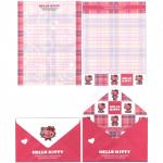 Papel de carta Sanrio Hello Kitty Xadrez rosa