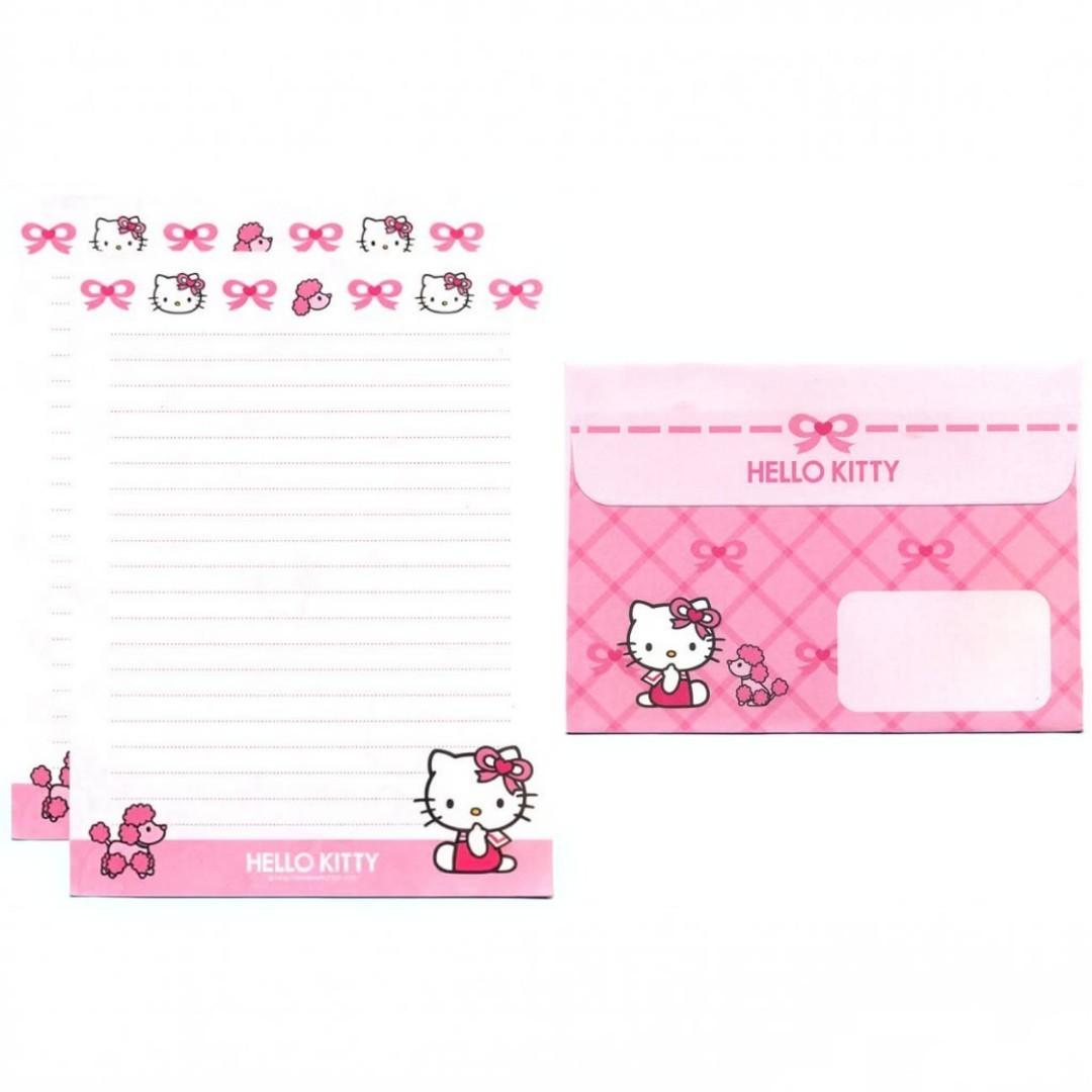 Papel de carta Sanrio Hello Kitty poodle pink