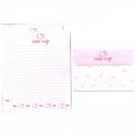 Papel de carta Sanrio Hello Kitty laço rosa
