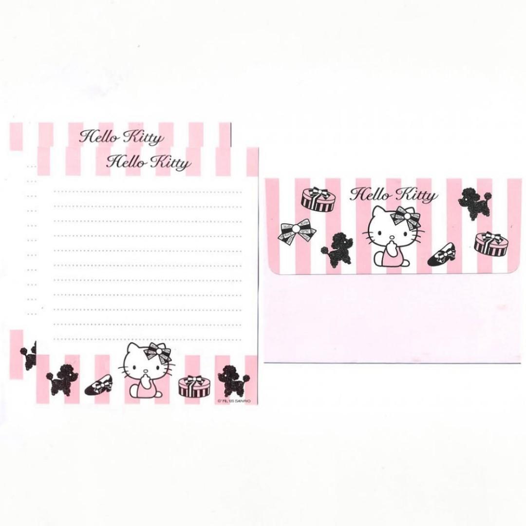 Papel de carta Sanrio Hello Kitty poodle black