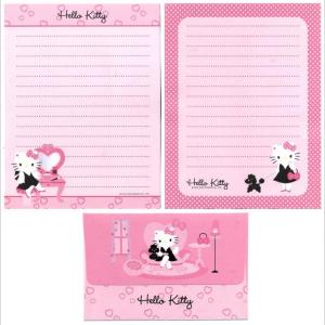 Papel de carta Sanrio Hello Kitty vestido preto