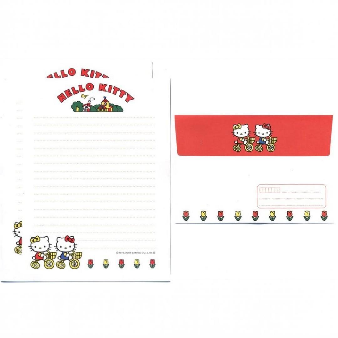 Papel de carta Sanrio Hello Kitty bicicletas