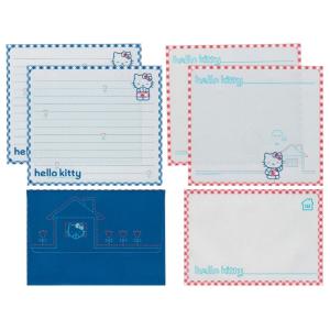 Papel de carta Sanrio Hello Kitty quadrado azul