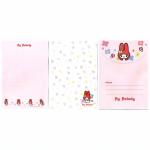 Papel de carta Sanrio My Melody flores e cogumelos