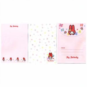 Papel de carta Sanrio My Melody flores e cogumelos