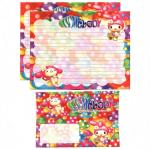 Papel de carta Sanrio My Melody cogumelos coloridos