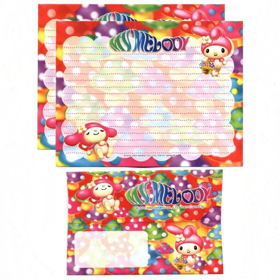 Papel de carta Sanrio My Melody cogumelos coloridos