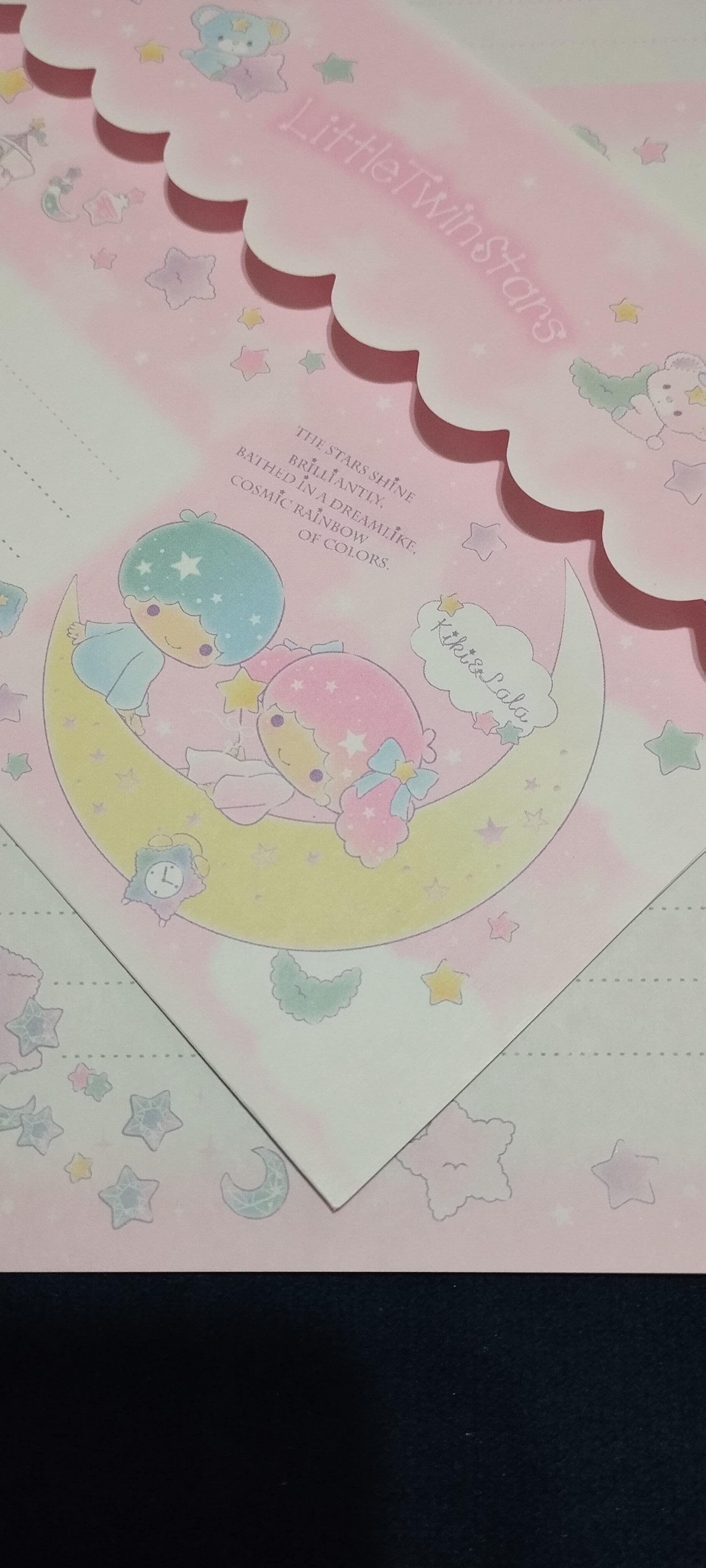 Papel de carta Little Twin Stars Pônei Rosa