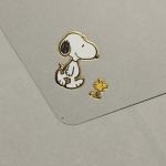 Papel de Carta Snoopy Cinza