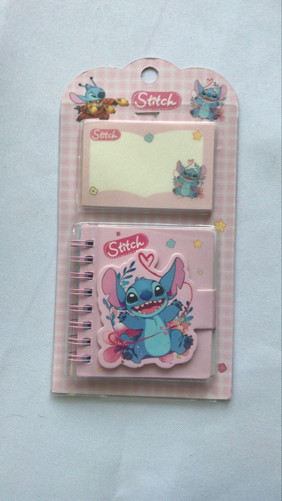 Agendinha Stitch com bloquinho de nota.