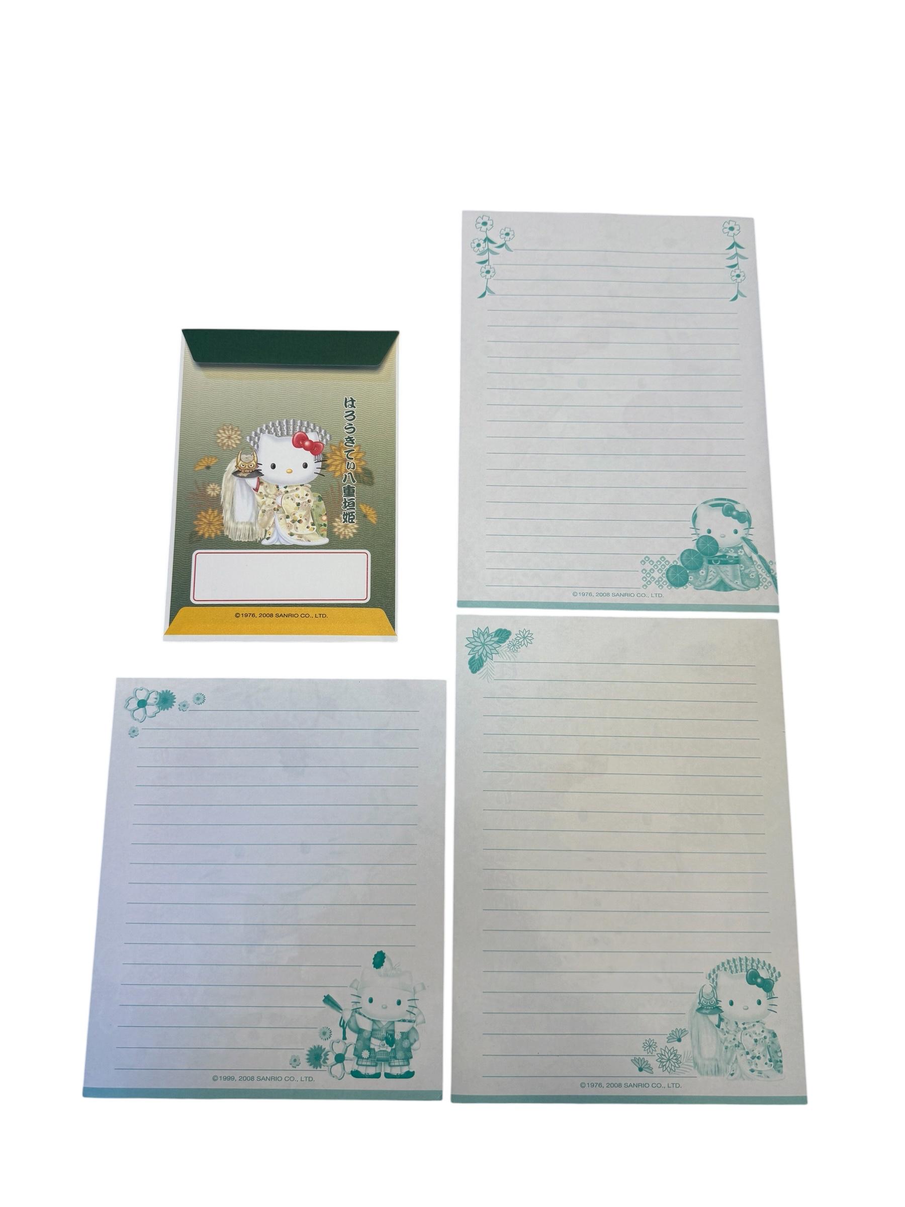 Papel de carta Hello Kitty com vestimenta Japonesa