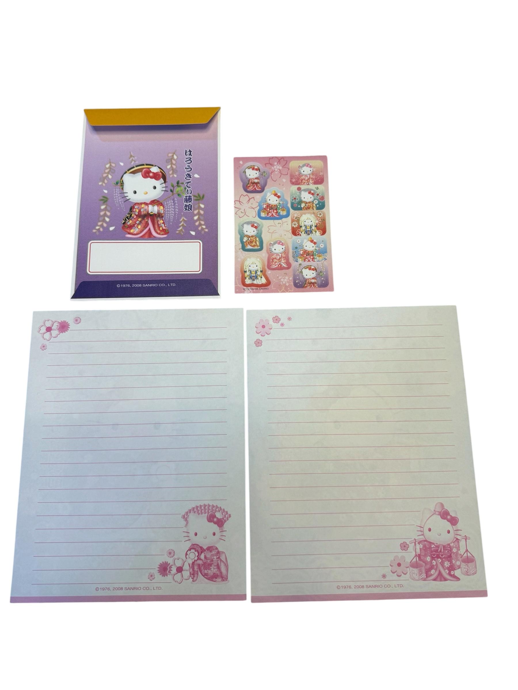 Papel de carta Hello Kitty japonesa Kimono