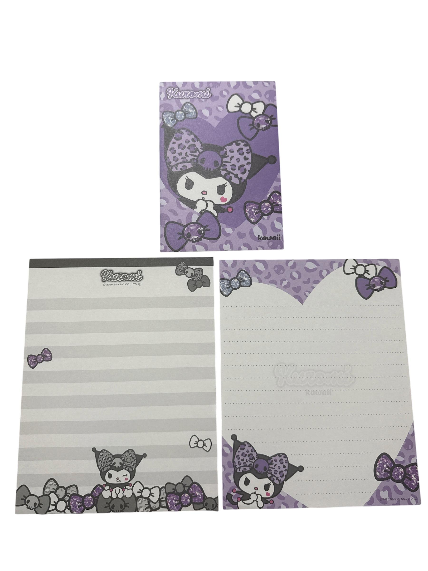 Papel de carta Kuromi laço 2
