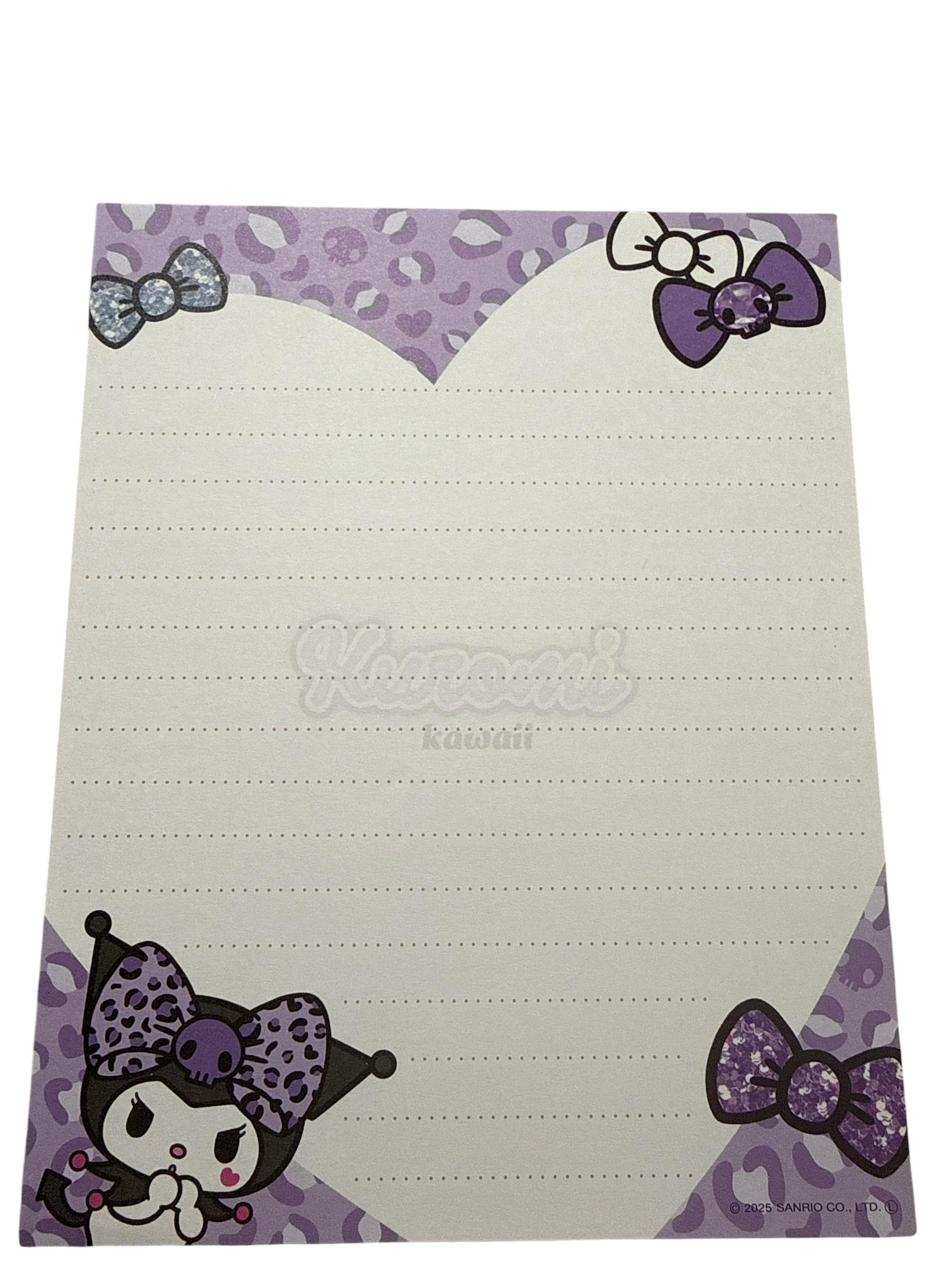Papel de carta Kuromi laço 2