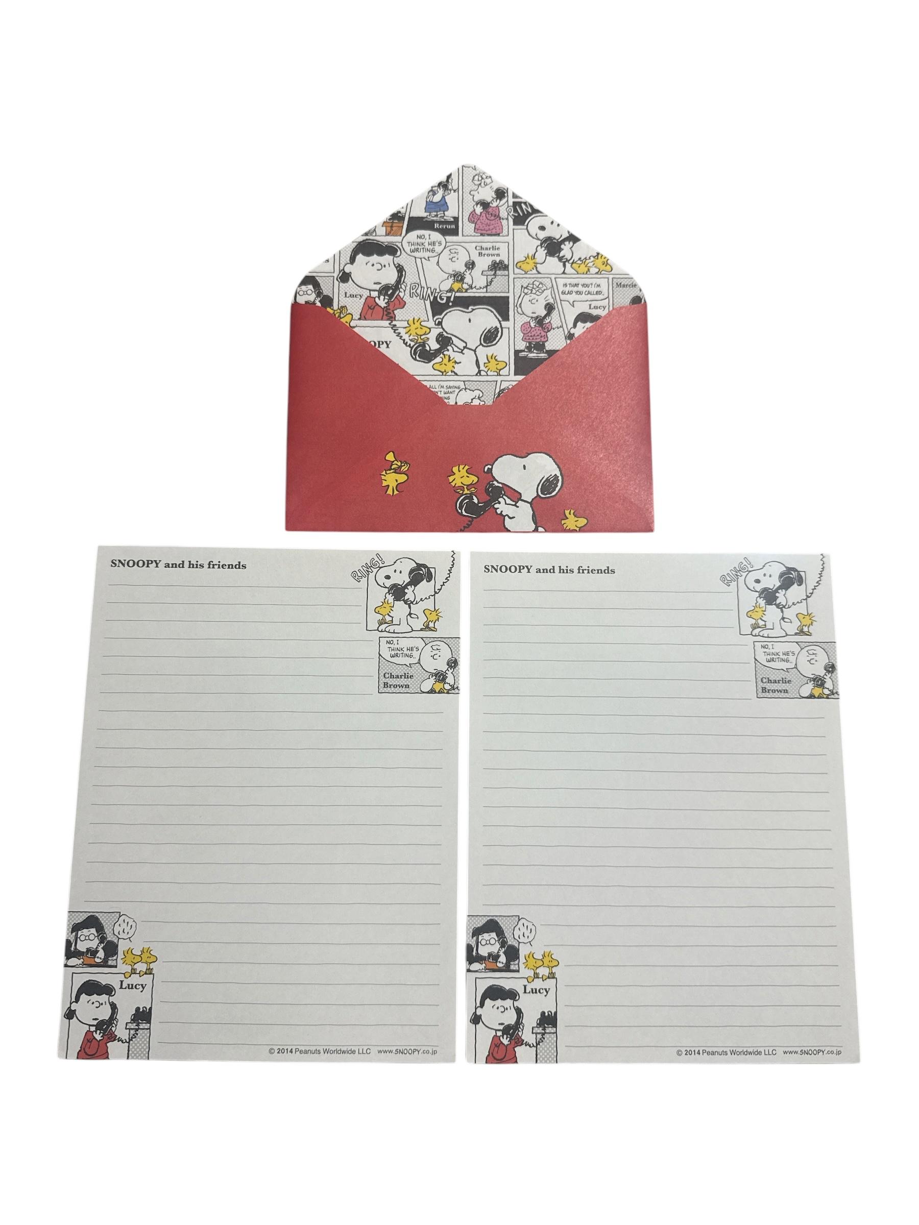 Papel de carta Snoopy telefone
