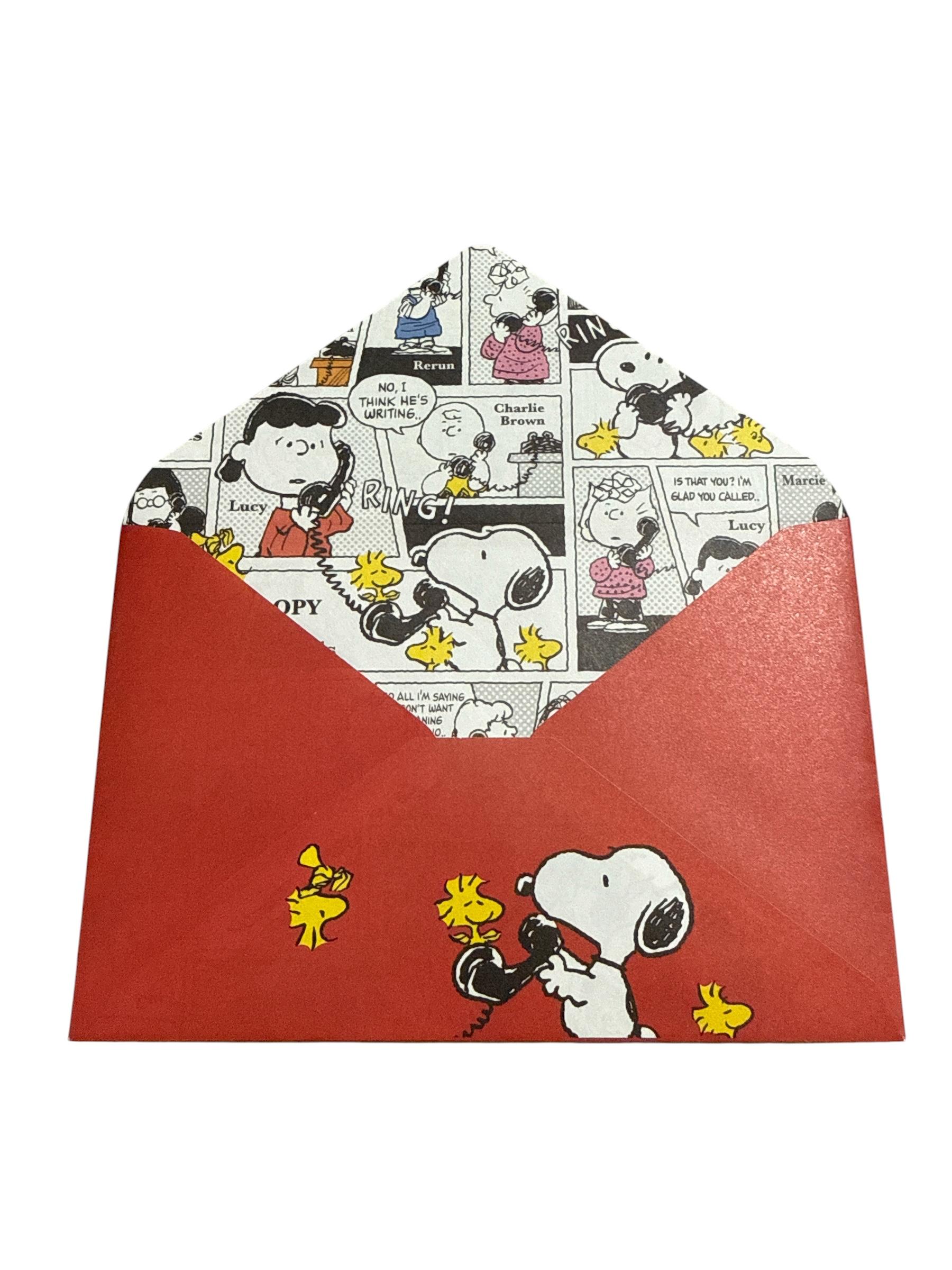 Papel de carta Snoopy telefone