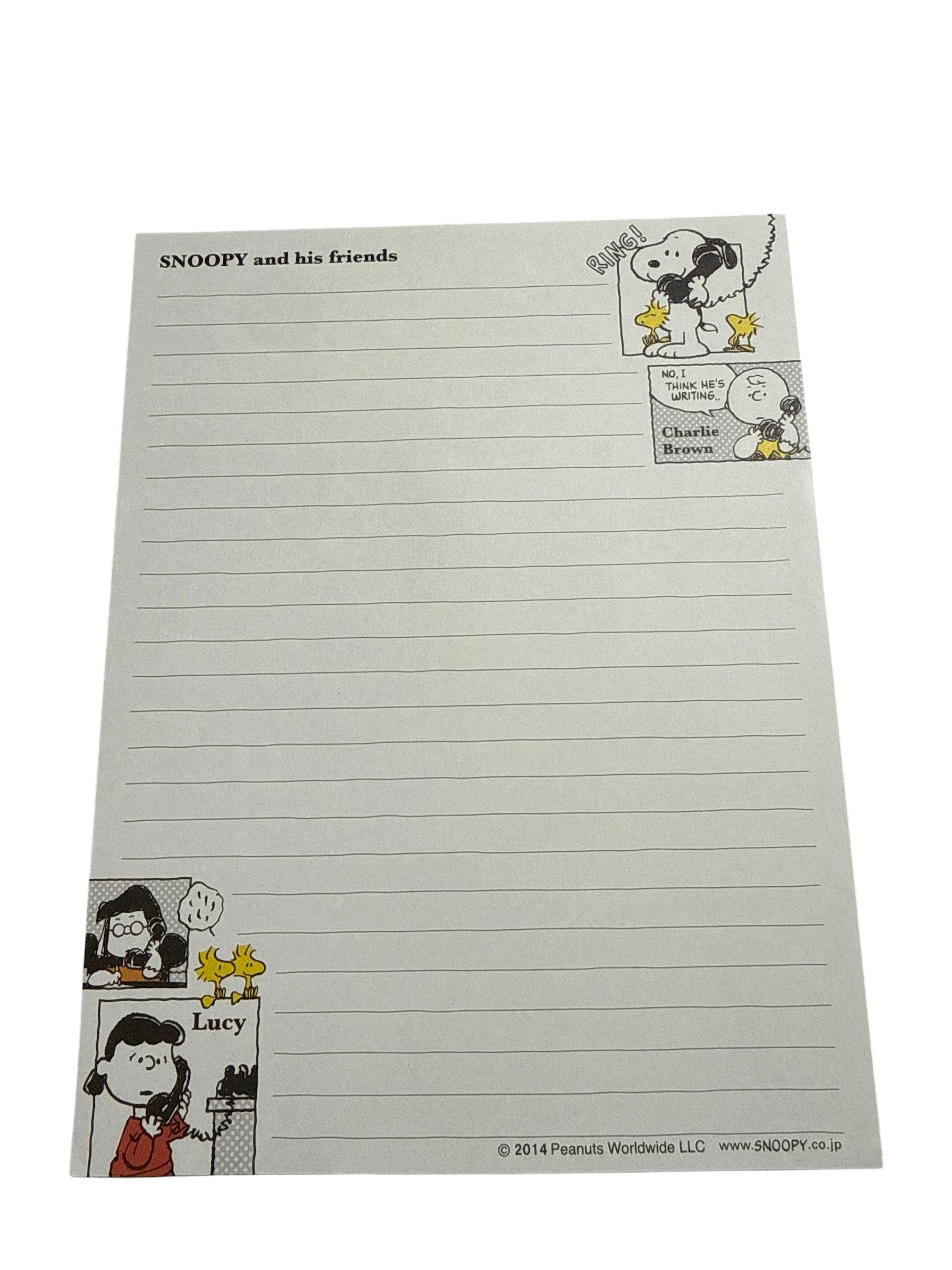 Papel de carta Snoopy telefone