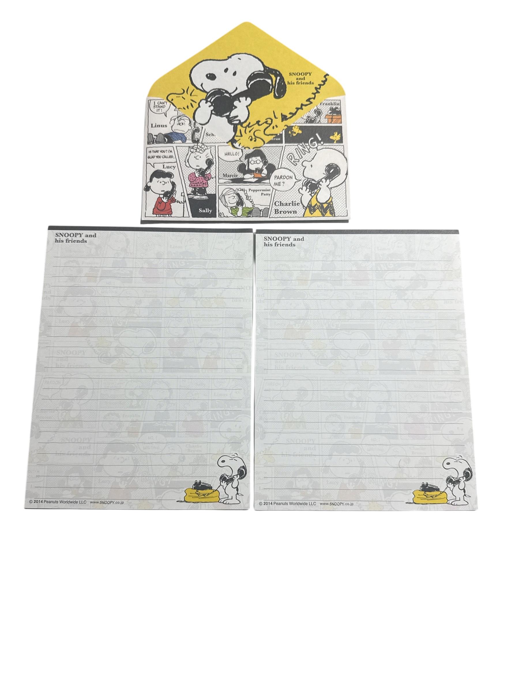 Papel de carta Snoopy amarelo