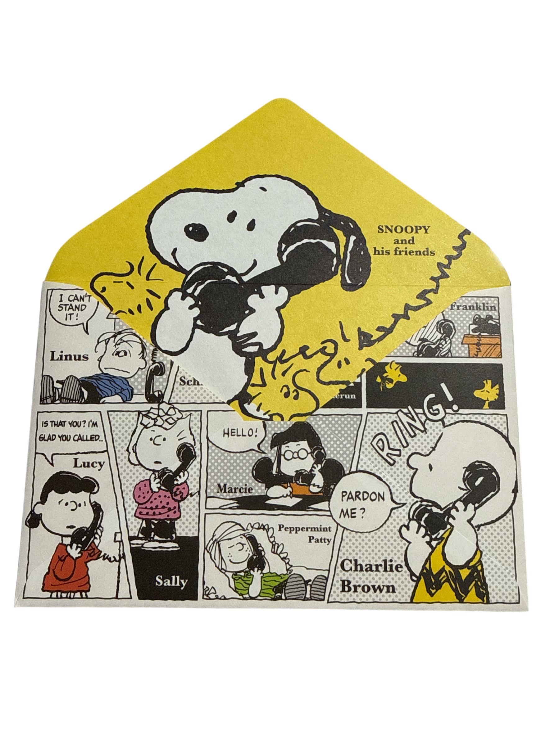 Papel de carta Snoopy amarelo