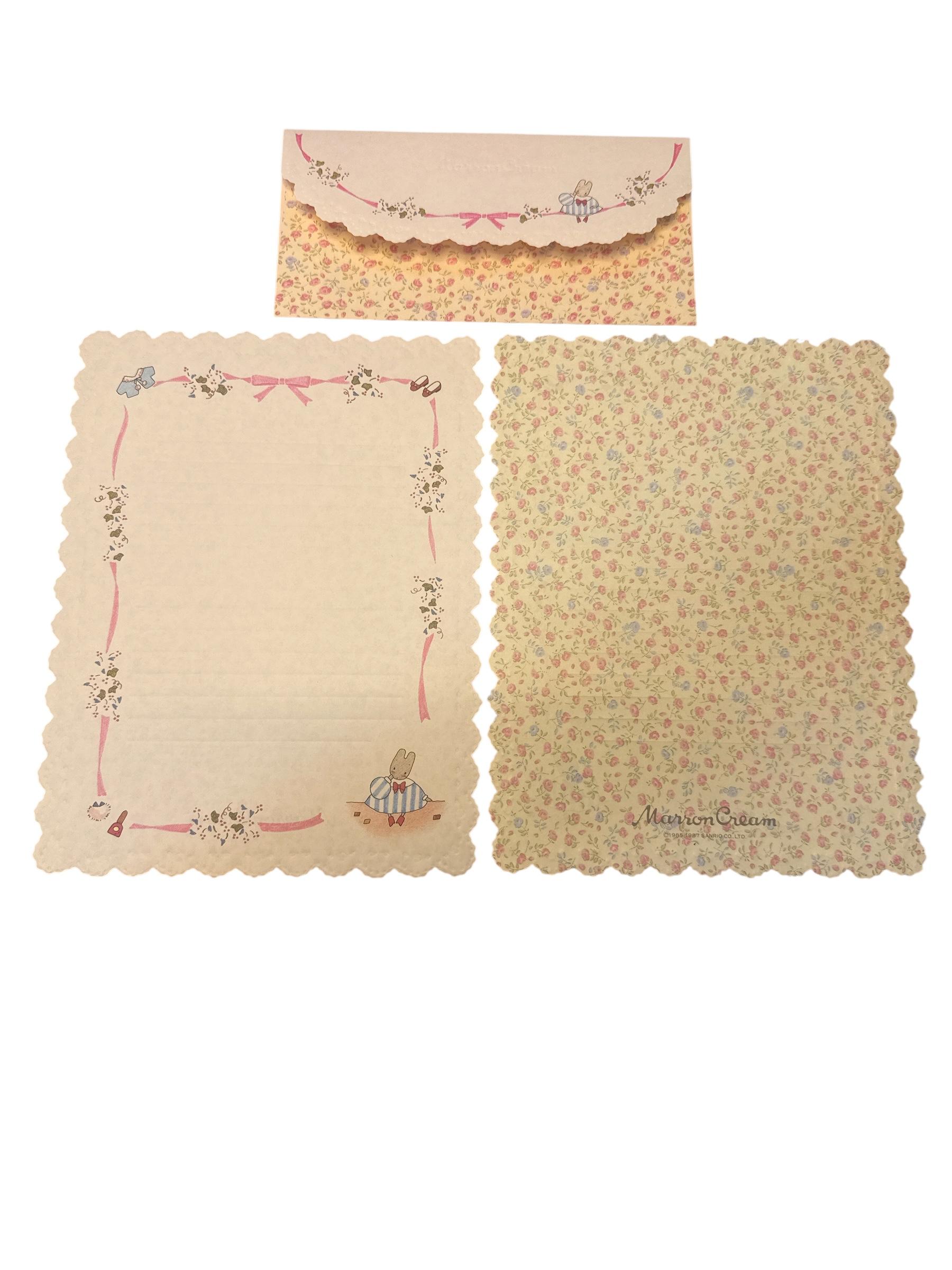 Papel de carta Marron Cream Rosas