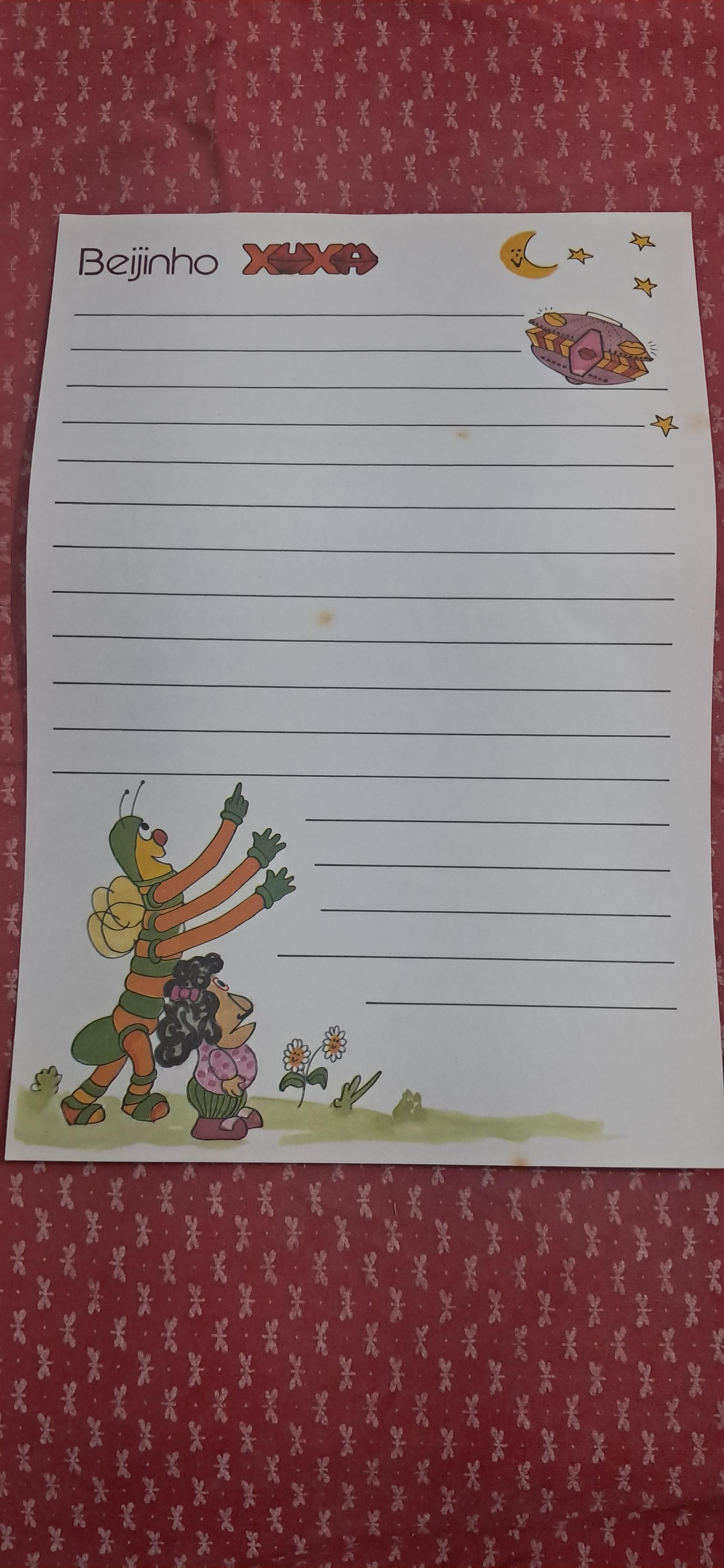 Papeis de carta xuxa