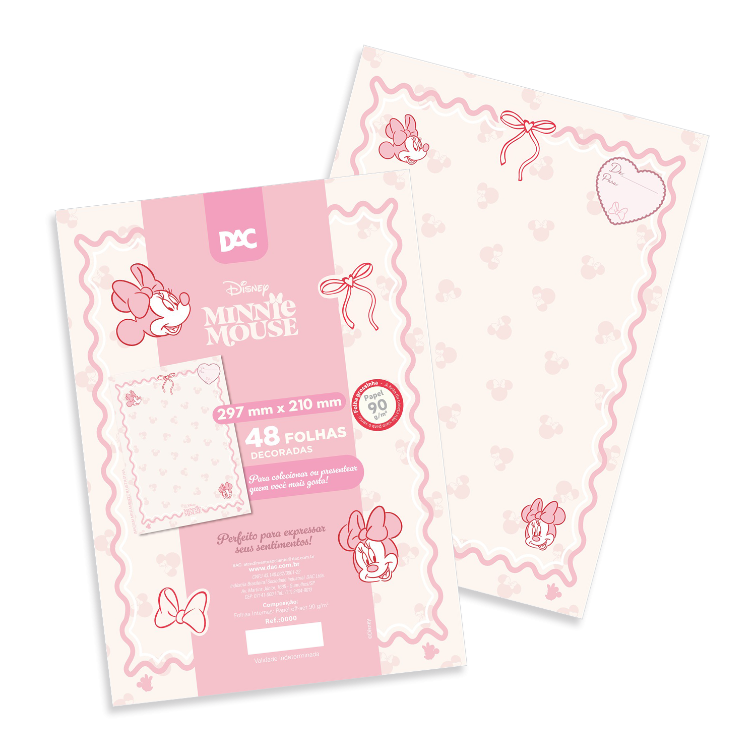 Bloco Papel de Carta - Minnie