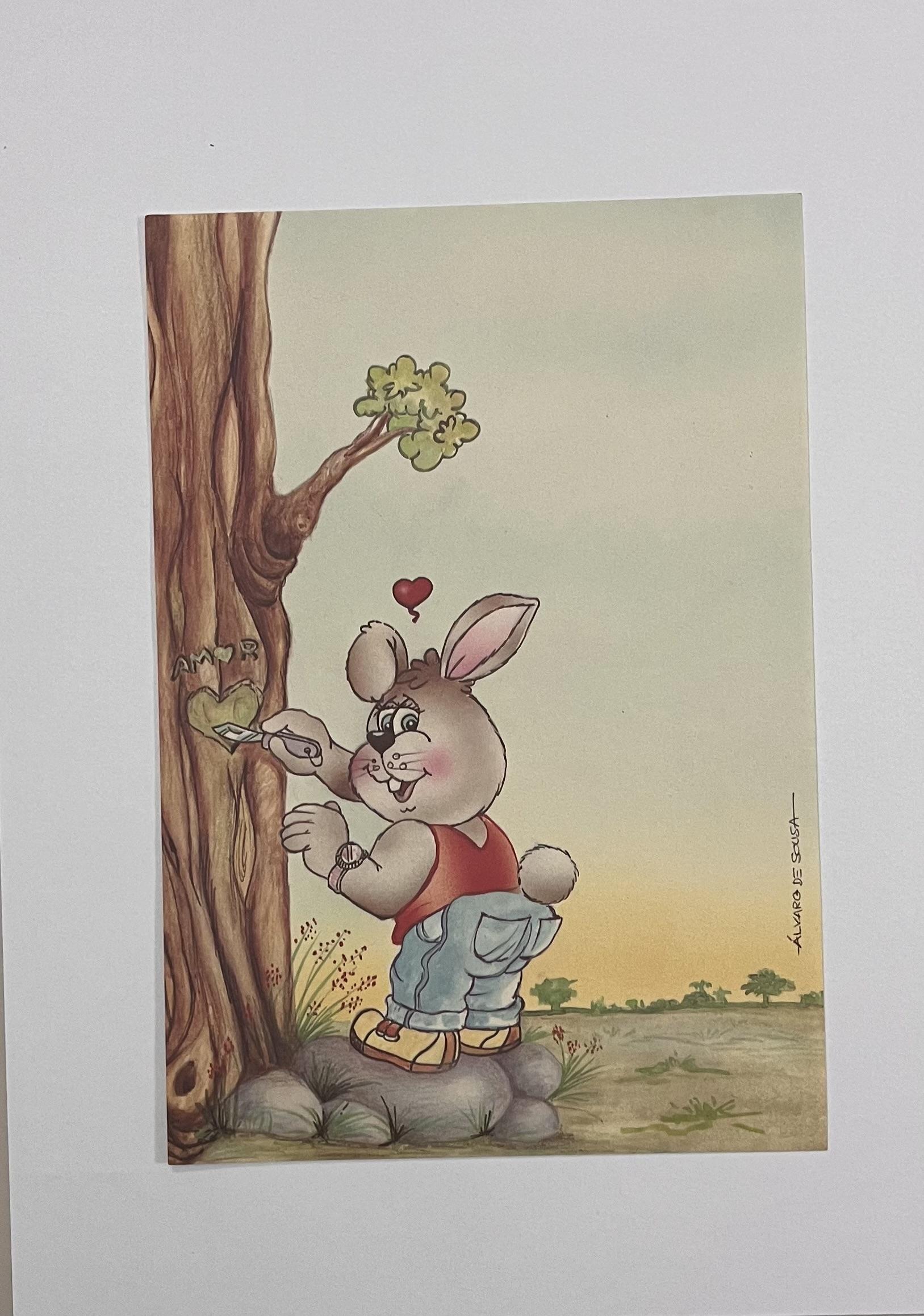 Papel de carta coelho