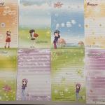 Papéis de carta lote menininhas