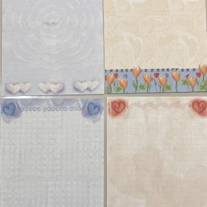 Papéis de carta corações- lote