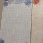 Papéis de carta corações- lote