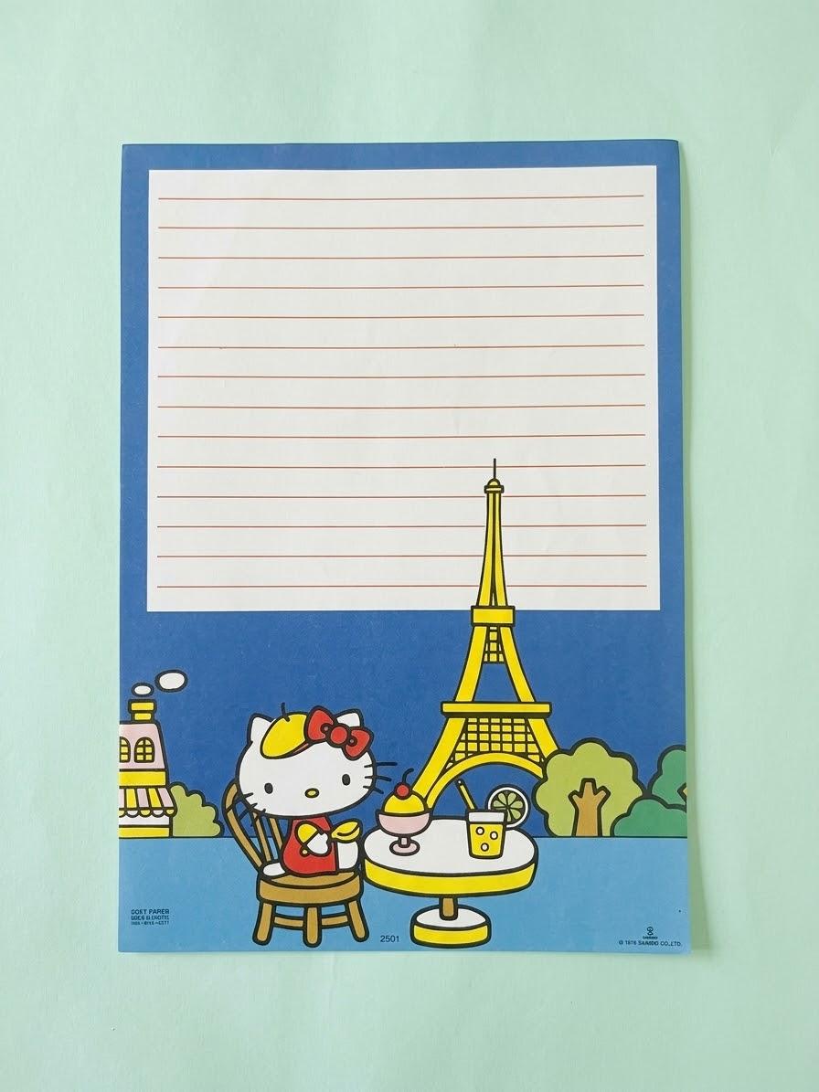 Papel de Carta Hello Kitty em Paris
