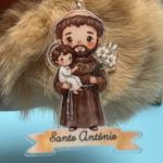 Chaveiro de Pompom Santo António + Caixinha Igreja