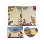 Conjunto de papel de carta do Ursinho Pooh - Coração